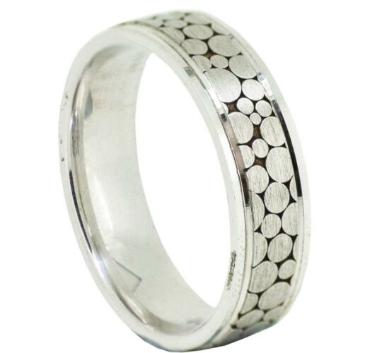 6mm Wedding Ring W7505 | Gents Pattern - Laser Engraving Wedding Ring